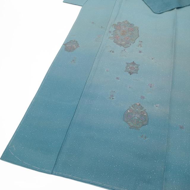汕頭刺繍 刺繍 訪問着 花柄 水色 827 汕頭刺繍 刺繍 訪問着 花柄 水色 827 【公式通販】