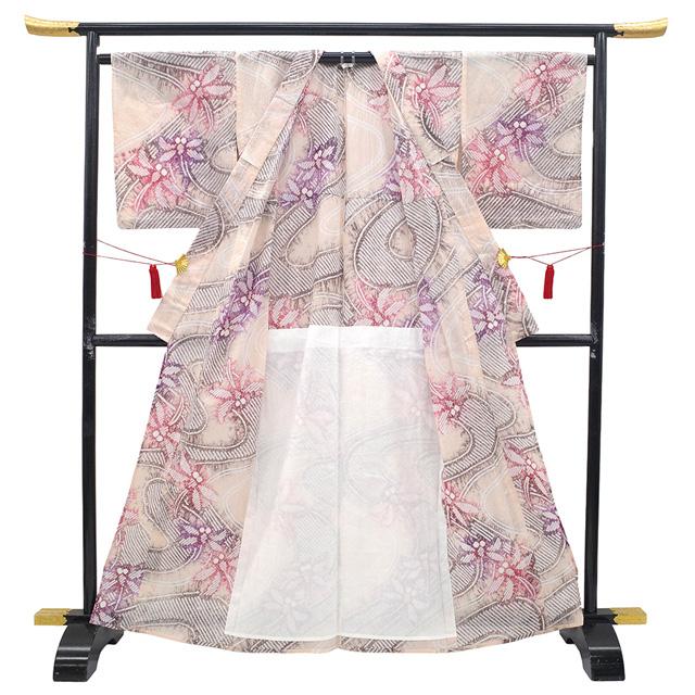 未着用 有松鳴海絞り 夏着物 綿 高級仕立て 仕付け糸付 高級浴衣 6167 有松 浴衣 本場有松鳴海絞り 夏物 未使用 ゆかた 絞り 木綿 綿 蜻蛉