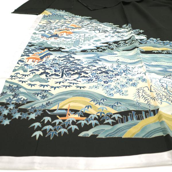 2/28までの限定販売 人間国宝 木村雨山 加賀友禅 黒留袖 未 2/28までの限定販売 人間国宝 木村雨山 加賀友禅 黒留袖 未