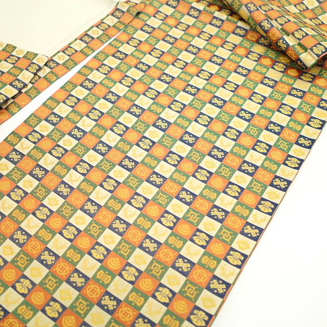 6578_LLサイズ バックセット 西陣織 帯地使用 新品 25cm 幅広 Mサイズ 厚底 草履バッグセット 振袖用 zb-027 日本製 西陣織 帯 帯地