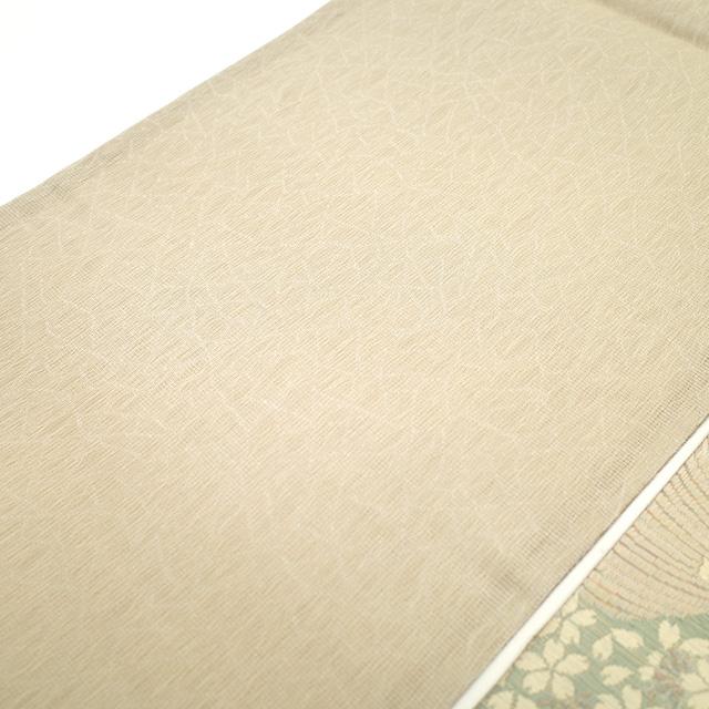 袋帯 京都 西陣 有栖川織物 正絹 軽量帯 三重織 ベージュ 華文 袋帯 京都 西陣 有栖川織物 正絹 軽量帯 三重織 ベージュ 華文