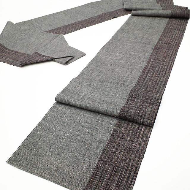 希少 黒入荷! 米沢織 名古屋仕立て 八寸名古屋帯 紬さがの 美品 希少 黒入荷! 米沢織 名古屋仕立て 八寸名古屋帯 紬さがの 美品