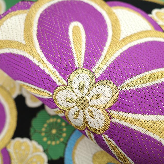 振袖用 袋帯 フォーマル 成人式 振袖 西陣 大光 正絹 絹 金糸 グリーン 