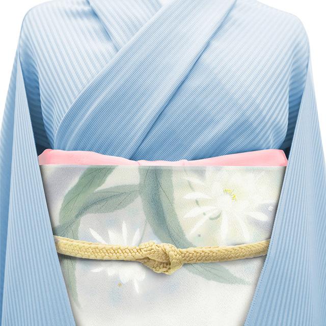 袋帯 未使用 正絹 堀省平 作家物 金彩友禅 伝統工芸士 染め帯 銀 袋帯 未使用 正絹 堀省平 作家物 金彩友禅 伝統工芸士 染め帯 銀