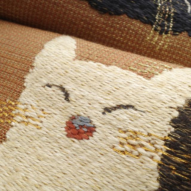 袋帯 リサイクル 京都 しょうざん 正絹 グレー 灰紫 ネコ 猫 ねこ ねずみのおもちゃ カジュアル 中古品 仕立て上がり みやがわ sb54692 名古屋帯 夏物 リサイクル 京都 しょうざん 正絹 赤茶地 ネコ 猫 ねこ