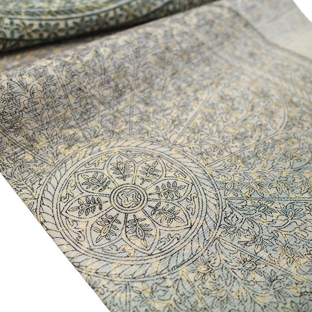 袋帯 未使用 正絹 室華風 染め帯 セミフォーマル 全通 金箔糸 銀糸 大