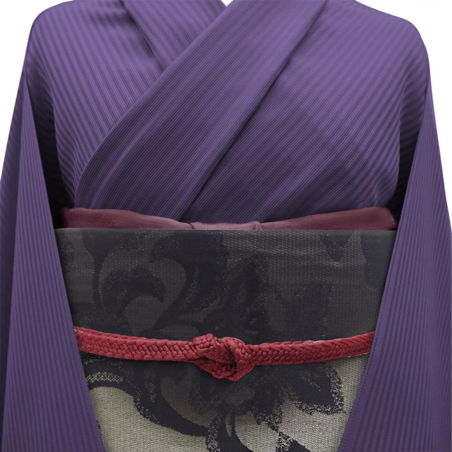 袋帯 西陣 レアデザイン！ 黒 銀 紫 の ３色ぼかし 洋風 唐花 