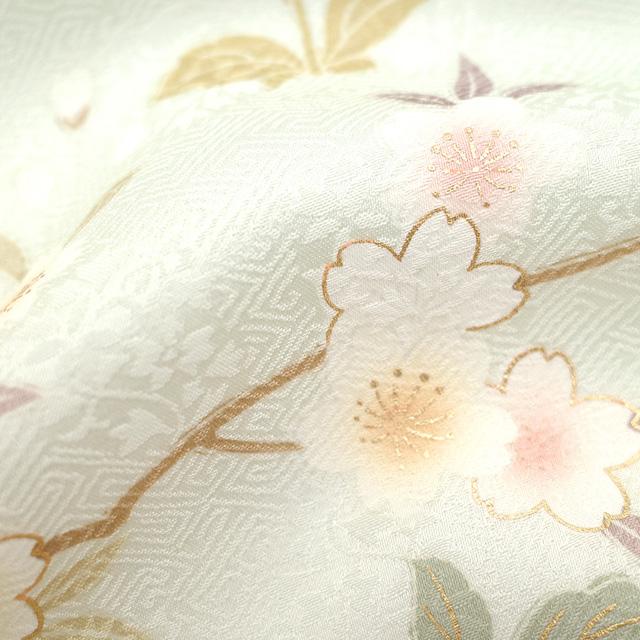 訪問着 袷 着物 金駒刺繍 金彩加工 水色 藍白色 四季の花 古典柄 訪問着 袷 着物 金駒刺繍 金彩加工 水色 藍白色 四季の花 古典柄
