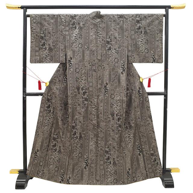 本場大島紬 着物 未使用 正絹 大島紬 十八算 12マルキ 恵積五郎 袷