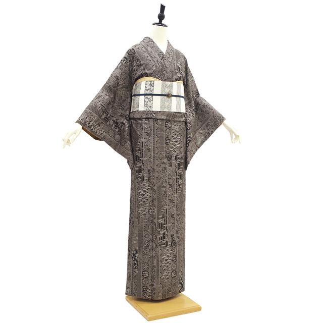 本場大島紬 着物 未使用 正絹 大島紬 十八算 12マルキ 恵積五郎 袷