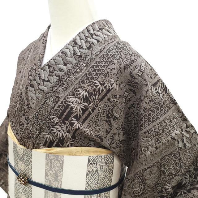 本場大島紬 着物 未使用 正絹 大島紬 十八算 12マルキ 恵積五郎 袷