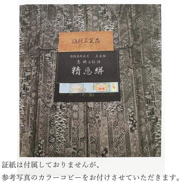 本場大島紬 着物 未使用 正絹 大島紬 十八算 12マルキ 恵積五郎 袷