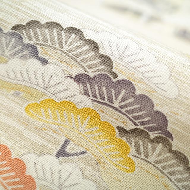 しょうざん 生紬 訪問着 着物 京都 正絹 薄灰紫 生成り色 茶屋辻文様