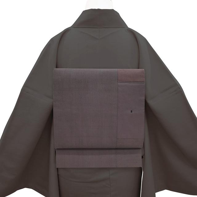 袋帯 紬 丸山正 マルファクトリー Maru Factory 作家物 マロン色