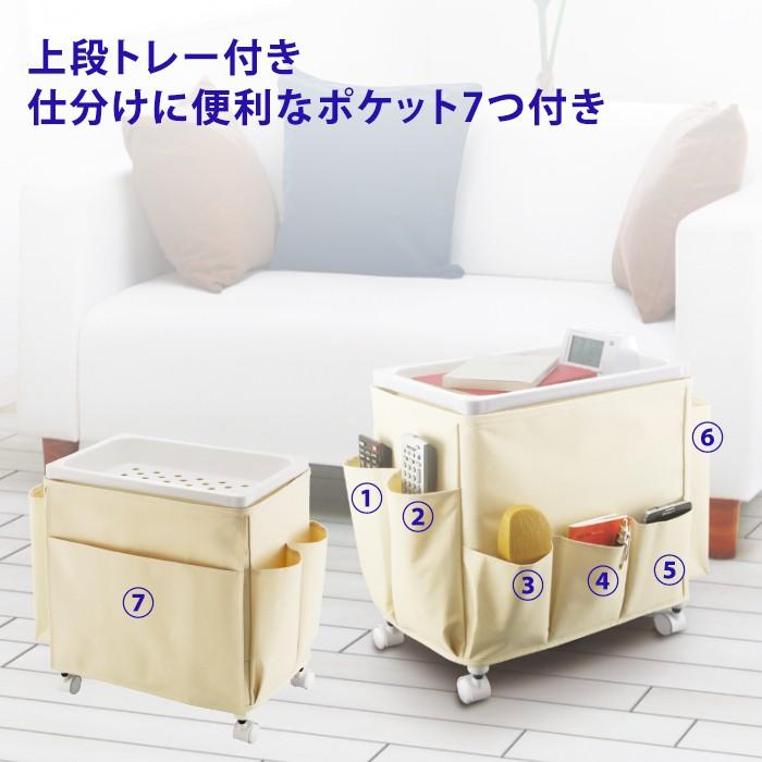 サイドラック サイドワゴン ポケット付き キャスター付き : あなたの