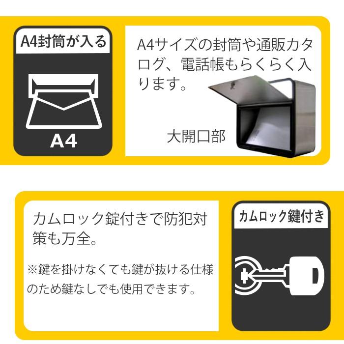 郵便受け 壁掛け 置き型 カムロック錠付き 郵便ポスト メールボックス ポスト 家庭用 Kra 3136 あなたのほしいインテリアのお店 通販 Yahoo ショッピング