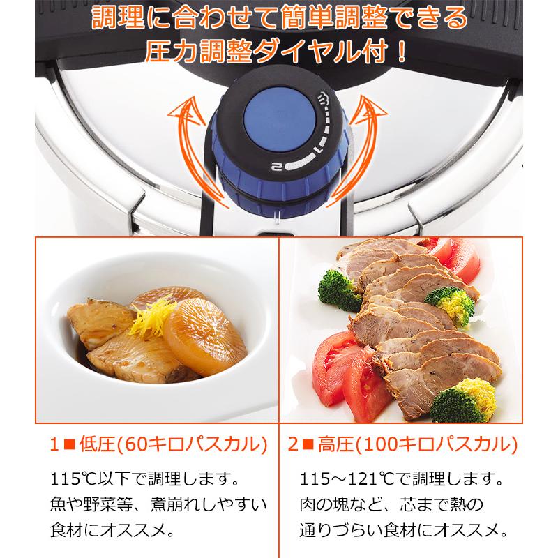 パール金属 圧力鍋 IH対応 3層底 ワンタッチレバー 4.0L : あなたの