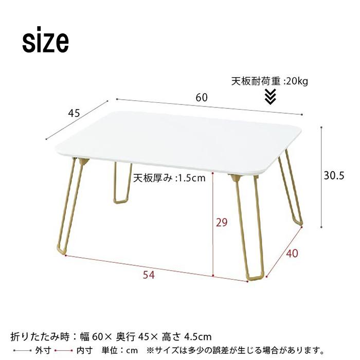 永井興産 折りたたみテーブル ローテーブル おしゃれ ミニテーブル 60