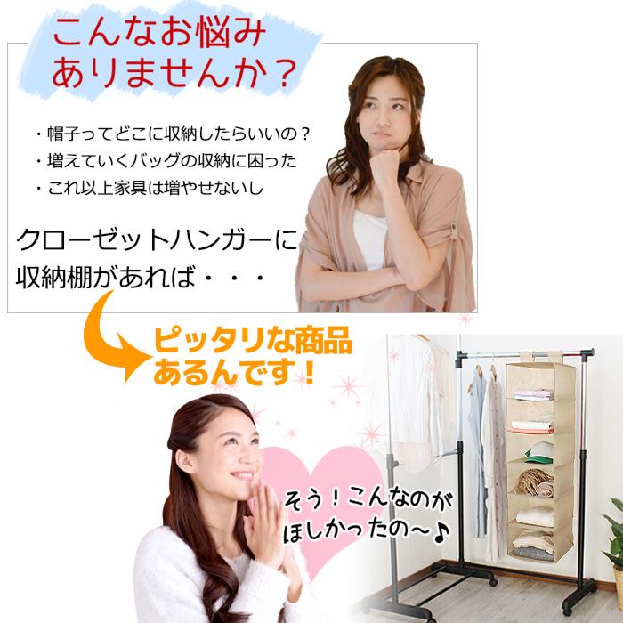 ミヤグチ企販 吊り下げ収納 クローゼット 6段 吊下げ 収納ラック 新品