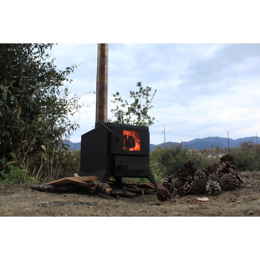 薪ストーブ ソロキャンプ 排気ダンパー標準装備 小型薪ストーブ ミヤイ