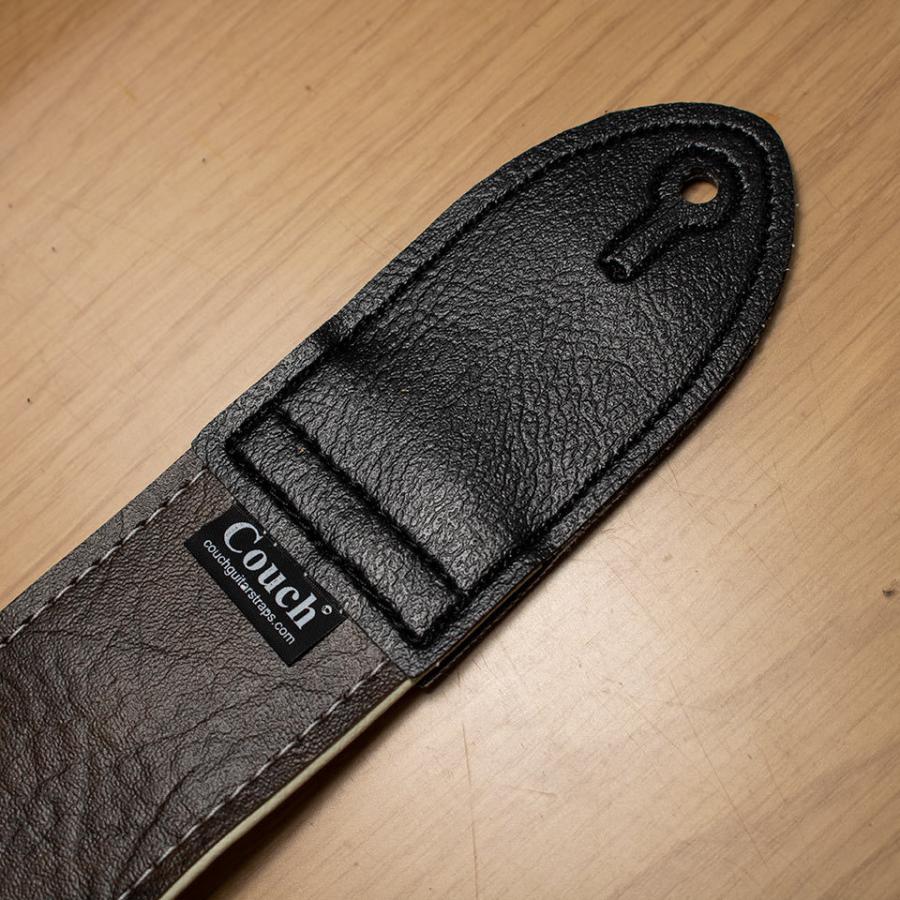 Couch Guitar Straps/Vinyl Racer X Guitar Strap White with Orange llp