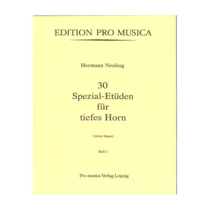 ホルン教本 低音ホルン奏者のための30の特別練習曲、第１巻/30 Spezial-Etuden fur tiefes Horn  1｜miyaji-onlineshop