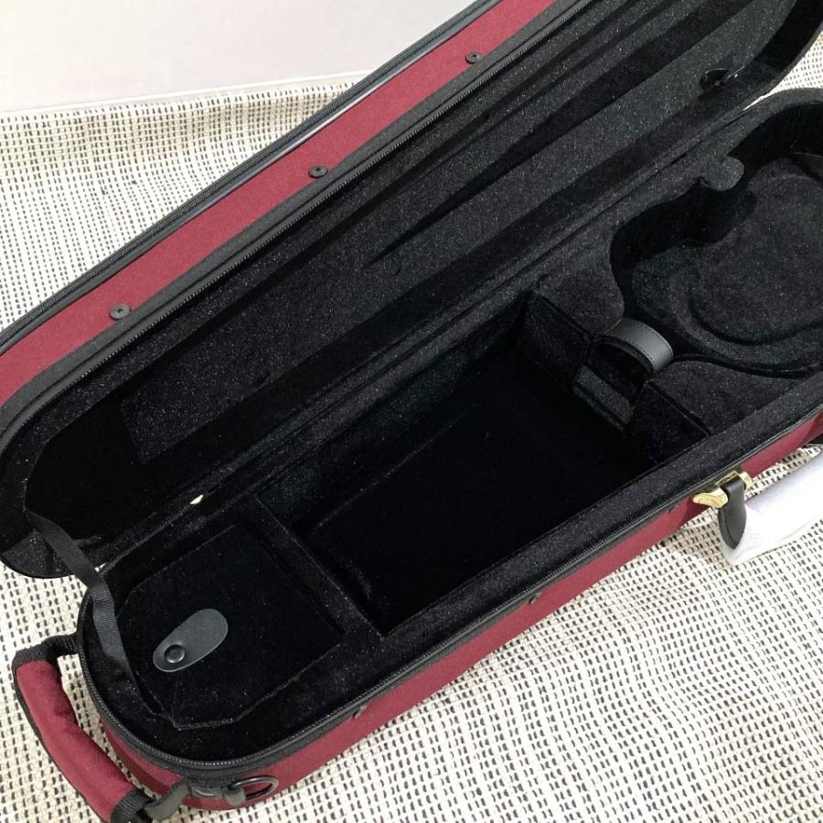 スーパーライト　ビオラケース 　三角型　バーガンディ（赤） バイオリンケース】スーパーライト 三角型バーガンディ（レッド