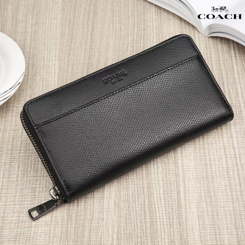Coach メンズ長財布 クロスグレイン レザー アコーディオン ラウンドファスナー 長財布 コーチf アウトレット 並行輸入品 F 三宅オンラインストア 通販 Yahoo ショッピング