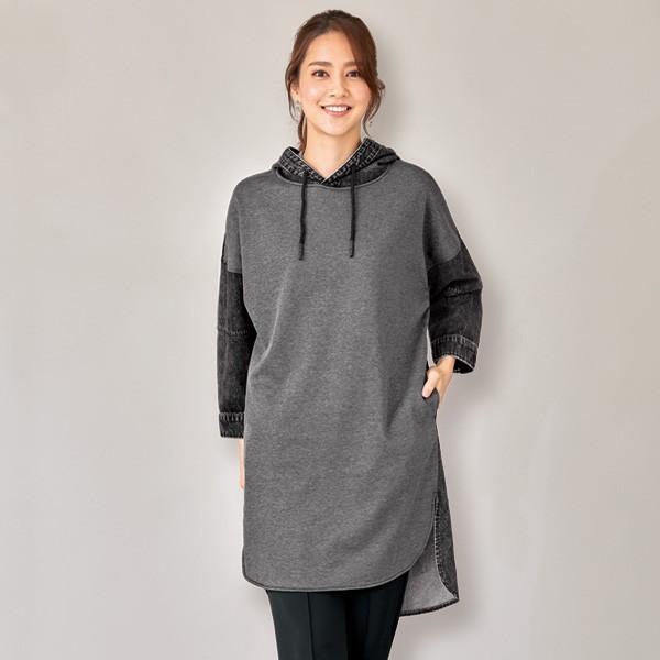 通販でクリスマス デニム切替チュニックワンピース 春 レディース ワンピース 40代 服 シニアファッション ミセスファッション 70代 60代 50代 ワンピース サイズ Ll Michiganestateplanning Com