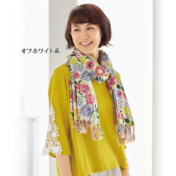 おしゃれ ストール レディース 春夏 花柄プリント大判ストール 40代 50代 60代 70代 ミセスファッション シニアファッション 肌触りがいい