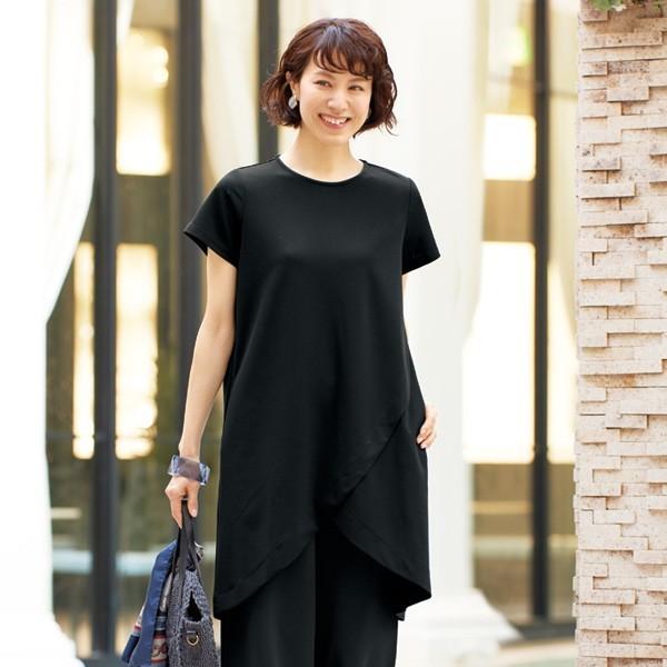 おしゃれ セットアップ レディース 春夏 ジャージ素材チュニック パンツ 大きいサイズ 40代 50代 60代 70代 ミセス シニア ファッション 服 京都通販 ミセスのファッション館 通販 Yahoo ショッピング