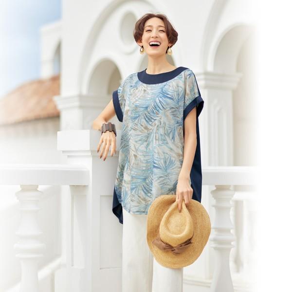 日本製 チュニック 大人可愛い おしゃれ ミセス シニア