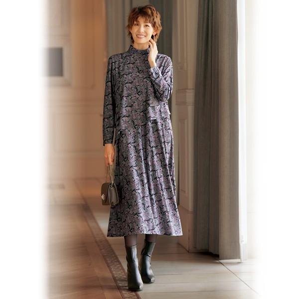 ETRO ペイズリー柄 七分袖ワンピース 50美品 ワンピース きれいめ おしゃれ 40代 50代 60代 70代 ミセス シニア