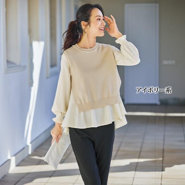 セット ベスト ブラウス レディース おしゃれ 春夏 ミセス シニア