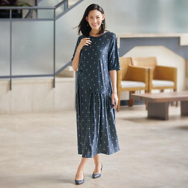 ワンピース きれいめ おしゃれ 春夏 ミセス シニア ファッション 40代