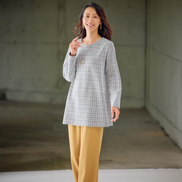 チュニック 大人可愛い おしゃれ 秋冬 ミセス シニア ファッション 40