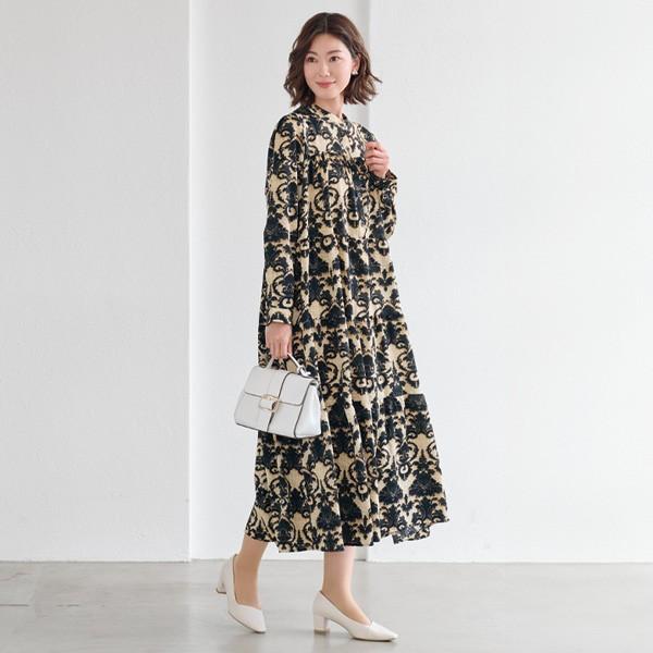 ワンピース きれいめ おしゃれ 春夏 ミセス シニア ファッション 40代
