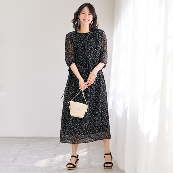ワンピース きれいめ おしゃれ 春夏 ミセス シニア ファッション 40代 