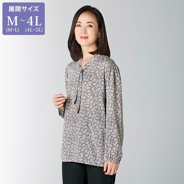 想像を超えての ブラウス トップス レディース 春 秋冬 ボウタイ付プリントブラウス 50代 60代 70代 80代 ミセス シニア ファッション 服 百貨店販売商品 京都通販 ミセスのファッション館 通販 Yahoo ショッピング コンビニ受取対応商品