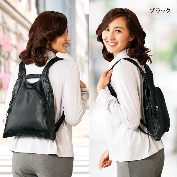 リュックサック バッグ レディース 秋 冬 軽量牛革リュック 50代 60代 70代 80代 ミセスファッション シニアファッション 鞄 京都通販 ミセスのファッション館 通販 Yahoo ショッピング