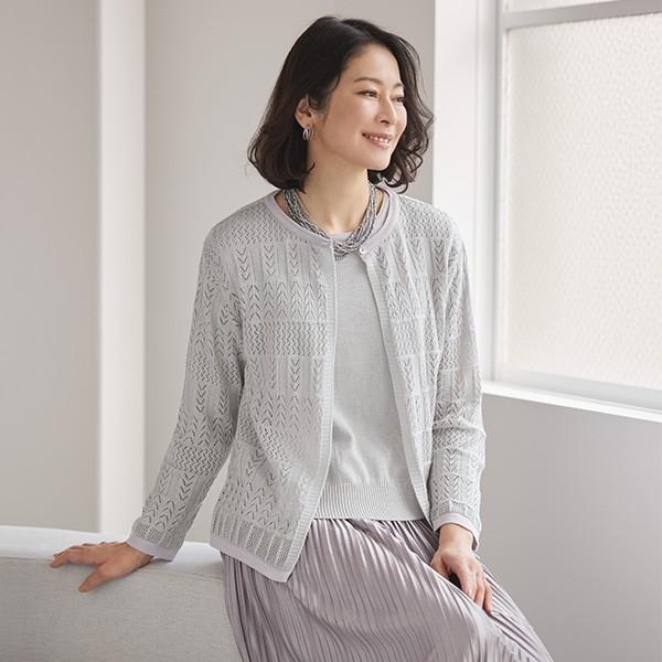 ブランド登録なし 日本製 アンサンブル レディース おしゃれ ミセス  