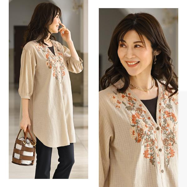 シャツ ブラウス 40代 50代 60代 70代 80代 ミセス シニア