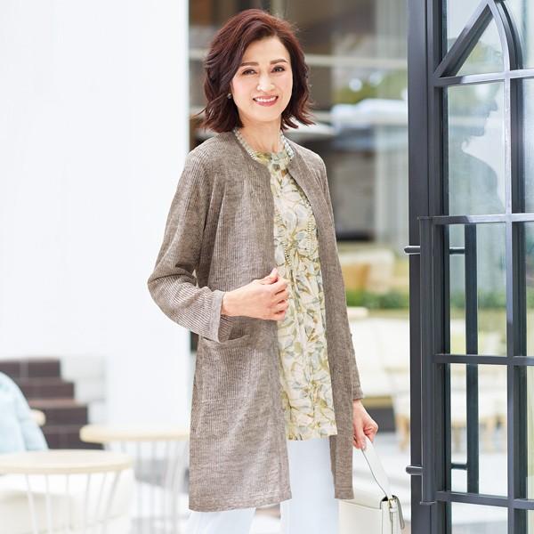 ミヤコ　MIYACO アイボリー レース カーディガン　離捨離中 MIYACO アイボリー 花柄レース 長袖カーディガン ジャケット