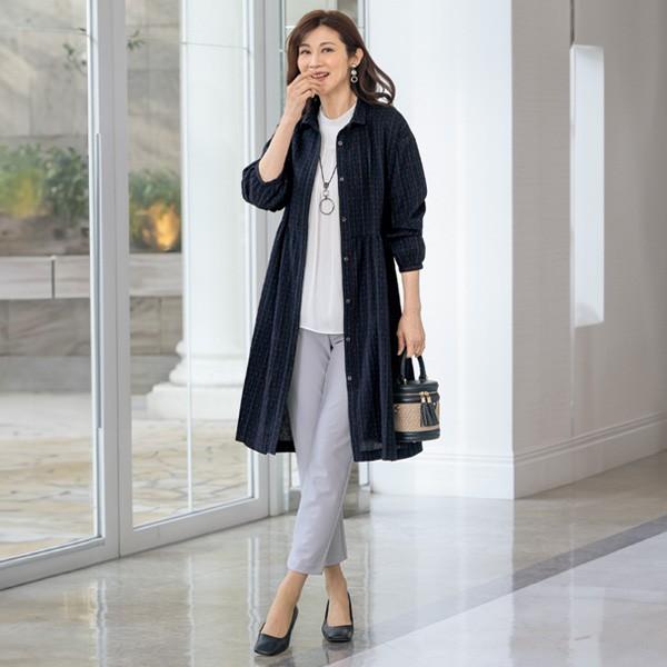 ワンピース きれいめ おしゃれ 春夏 ミセス シニア ファッション 40代
