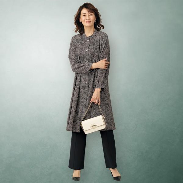 ワンピース きれいめ おしゃれ 春夏 ミセス シニア ファッション 40代