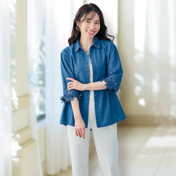 A-791 ミセス シニア 婦人服 トップス未使用 半袖ブラウス 日本製 13号 