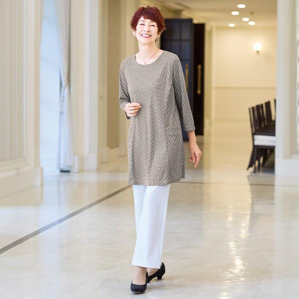 チュニック 大人可愛い おしゃれ ミセス シニア ファッション 50代 60