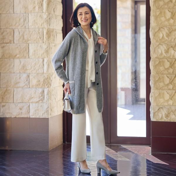 ベビーアルパカ100％フードニットコート : 京都通販 ミセスの