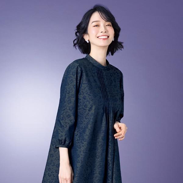 ワンピース きれいめ おしゃれ ミセス シニア ファッション 50代 60代