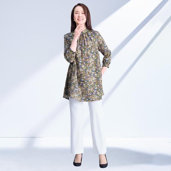 チュニック 大人可愛い おしゃれ ミセス シニア ファッション 50代 60